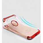 Wholesale iPhone 8 / 7 Metallic Electroplate Style Clear Case (Red)